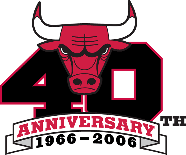 Chicago Bulls 2005 Anniversary Logo iron on paper